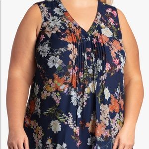 Daniel Rainn "Arianne" Crepe Pintuck Detail Tank